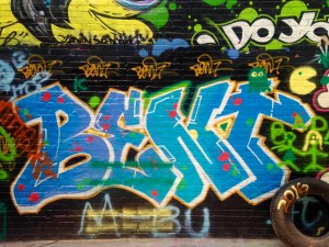 baltimore street art - bent graffiti