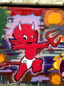 Baltimore street art - red devil