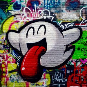 baltimore street art - tongue character