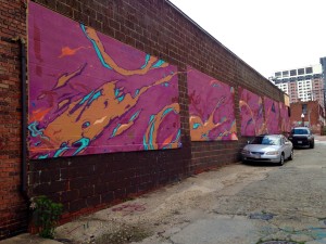 baltimore street art - purple clouds