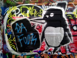 baltimore street art - da fuck penguins